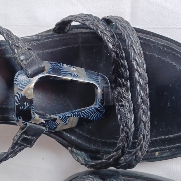 Enzo Angiolini "Elson" Leather Block Heel Mule Style Sandal- Sz. 7 - Picture 4 of 11